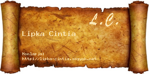 Lipka Cintia névjegykártya